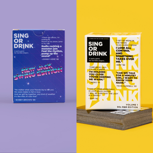 New Jack 90s Bundle: New Jack Swing Edition + Sing or Drink Volume 1 Edition.