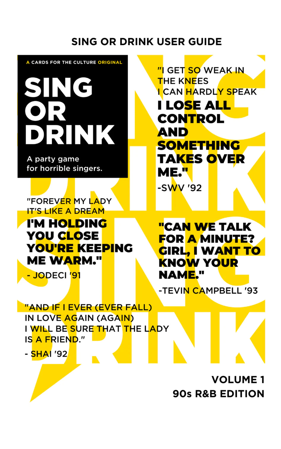 Sing or Drink™ Instructions Guide